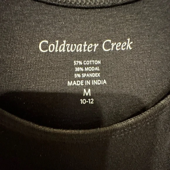 Two Coldwater Creek Tank Tops—one Black, one White—Size M (10-12) - Picture 6 of 7